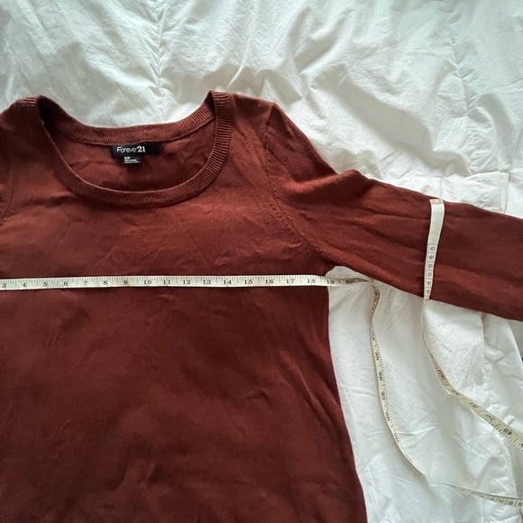 Forever 21 Women's  Sweater Pullover  Cool elbow patch sleeves Style - Picture 10 of 12